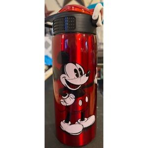 Zak Designs Disney Mickey Mouse Red Stainless Steel Water Bottle 27oz Flip Straw